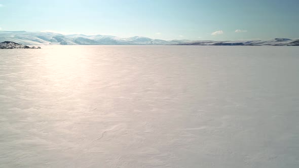 Frozen Lake and Sun