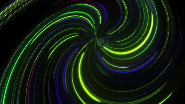 Abstract Twirl Coloured Neon Lines