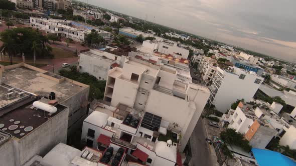 Aerial View of Playa Del Carmen Mexico