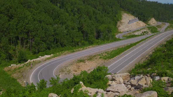 Winding Road in the Mountains