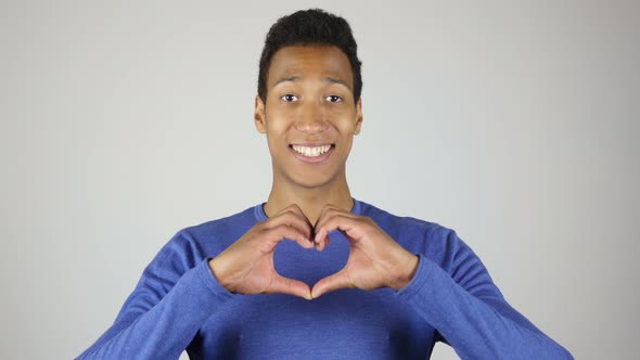 Heart By African Man White Background