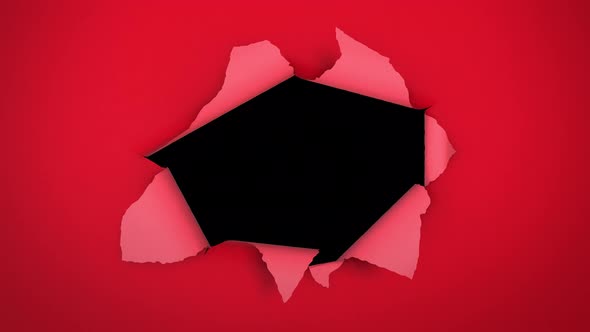 Torn Paper Hole - Red alt