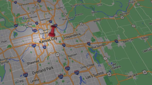 Kansas City On Map 4K