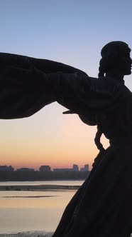 Monument To the Founders of the City in the Morning at Dawn