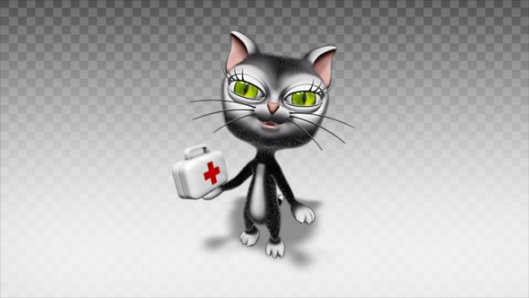 Cartoon Kitty Cat - Show Medicine alt