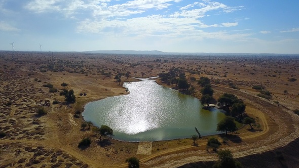 Beautiful Lake in The Middle of Desert of India