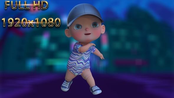 Cartoon Baby Dance V27 - 60 Fps