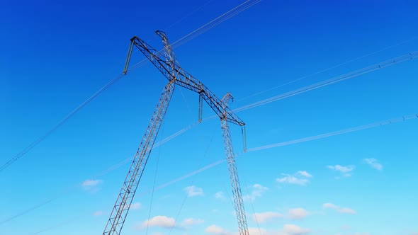 High Voltage Electric Tower With Insulators