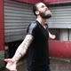 Young bearded tattooed man feeling free under the pouring rain - VideoHive Item for Sale