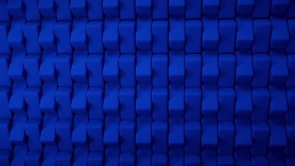 Rotating Blue Bricks Wall Background