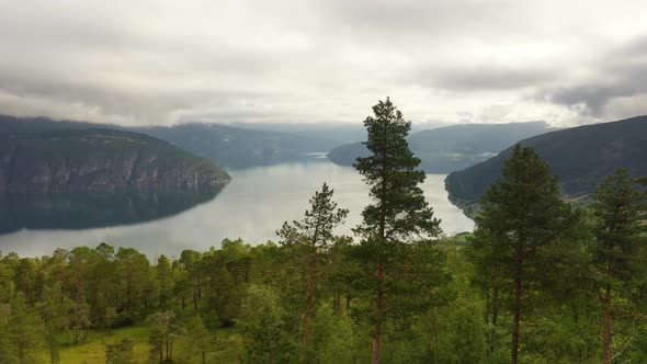 Aerial Footage Beautiful Nature Norway.