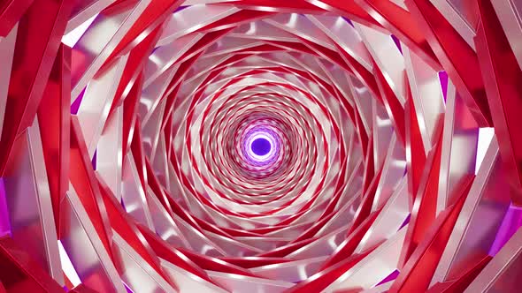 3D Red White Dragon Circle Eyes Seamless Loop Background