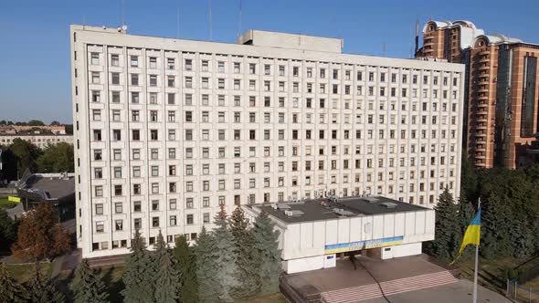 Elections in Ukraine: Central Election Commission of Ukraine in Kyiv. Aerial