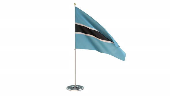 Botswana Flag Pole Looping  Animation Include Alpha Channel alt