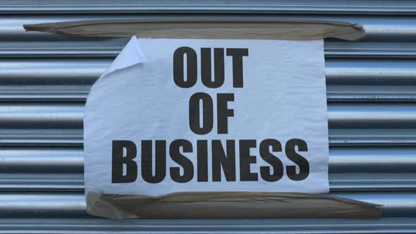Out Of Business Sign