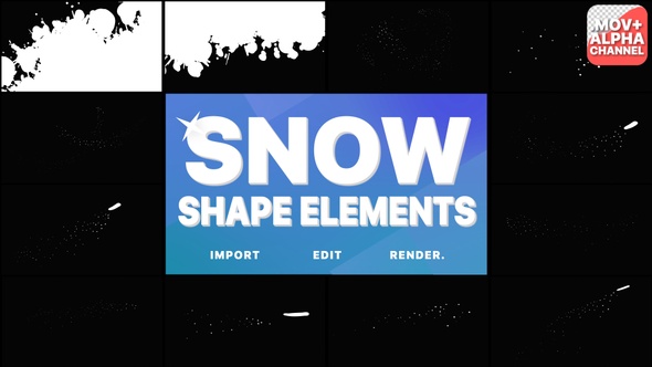 Magic Snow Elements | Motion Graphics