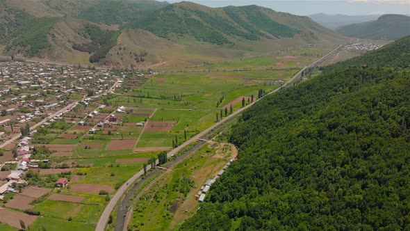 aerial view from mountains