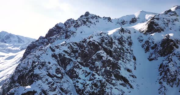 Huge Rocks Covered with Snow