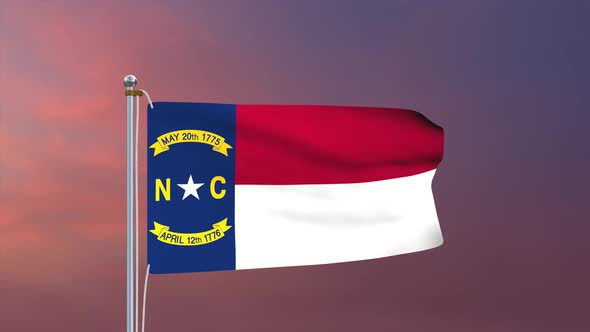 North Carolina Flag 4k