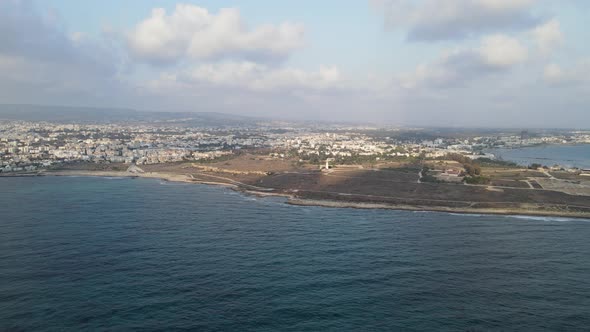 Pathos. Island of Cyprus. Evening views of the beautiful Mediterranean.