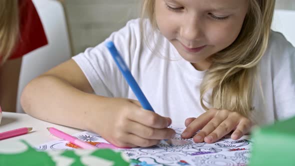 Smiling Little Girl Coloring alt