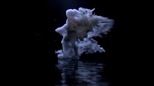 Animation. Walking With A Cheerful Gait Flaming Man alt