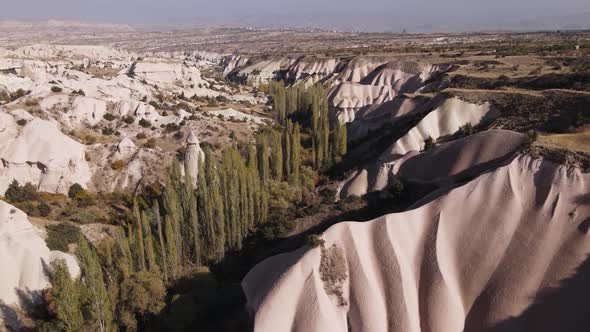 Cappadocia Landscape Aerial View. Turkey. Goreme National Park