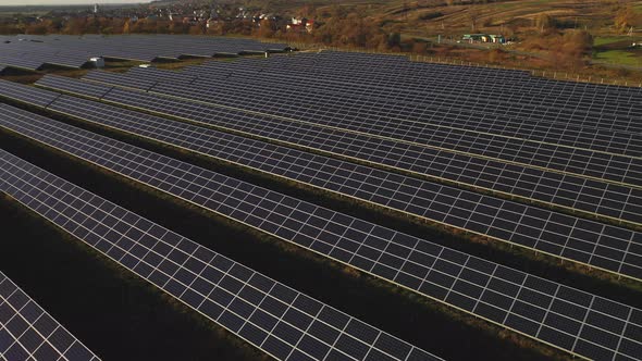 Drone Shooting Solar Panel Station