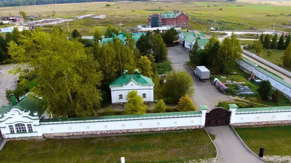 Aerial Panoramic Shooting Along the Monastery