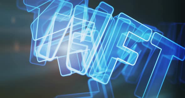 NFT Non-Fungible Token symbol rotating loop concept alt