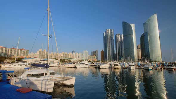 Busan Marina with Yachts, South Korea