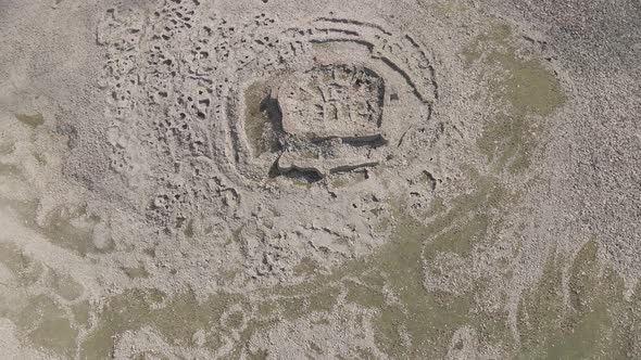 Aerial view of Abuli fortress in Samtskhe-Javakheti, Georgia.