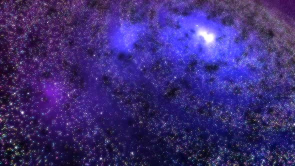 Blue Galaxy Space Motion Loop Background