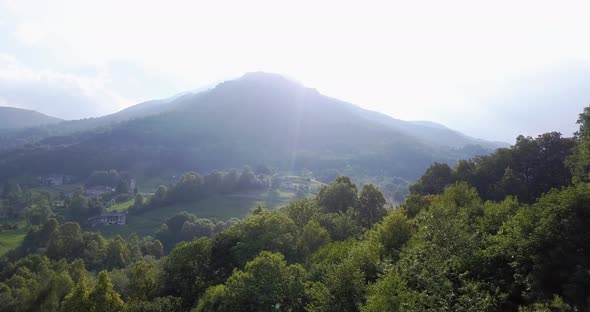 Aerial View of Mountain Panorama