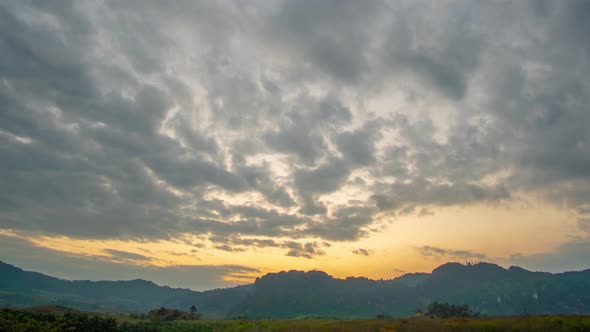 Nature video sunset sky with clouds Nature and travel .Full frame background sky sunset.