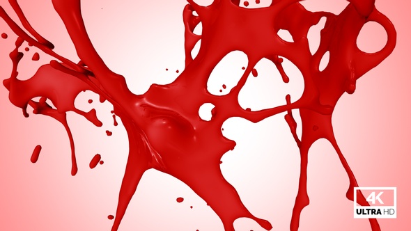 Red Paint Explosion Splash