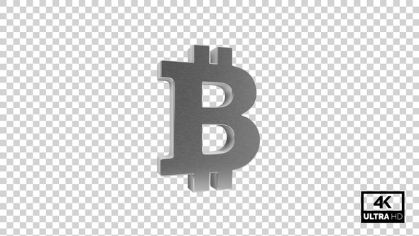 Silver Bitcoin Symbol Seamless Rotate