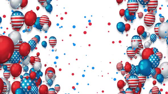 Usa Balloons Loop Background