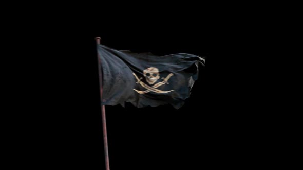 Waving Pirate Flag Full HD