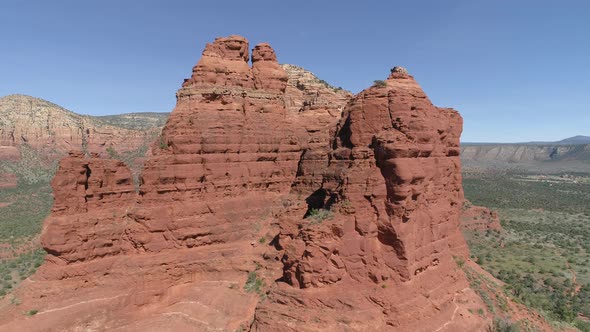 Aerial view of sandstone formations alt