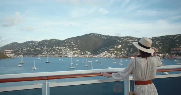 Young woman on a cruise