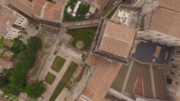 Aerial View of Avignon and the Popes Palace, France