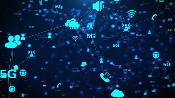 5g Technology Iot Network Connection Technology Background