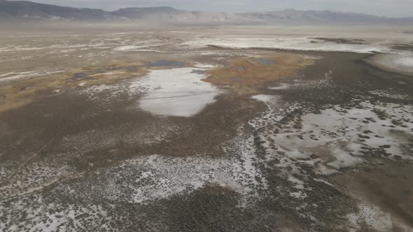 Natural Volcanic Thermal Hot Springs on Desert