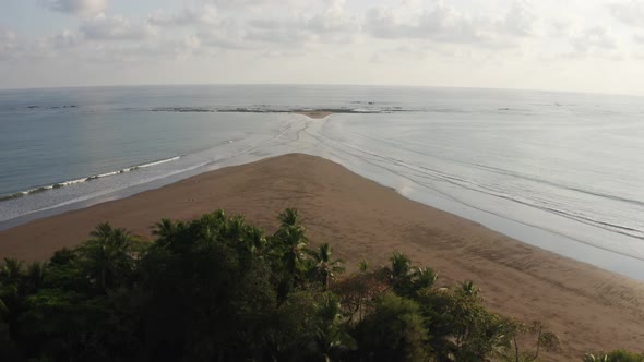 Drone view of Ballena Marine National Park, Costa Rica