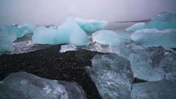 Icebergs on Diamond Beach in Iceland