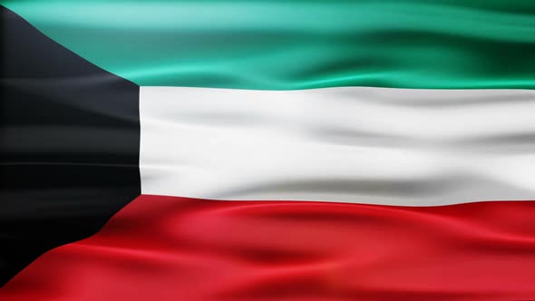 Kuwait Flag Waving
