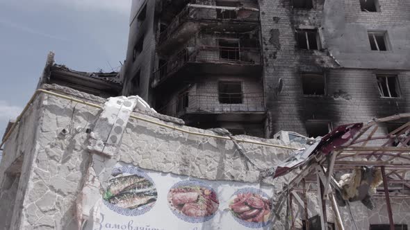 Residential Building Destroyed By the War in Ukraine