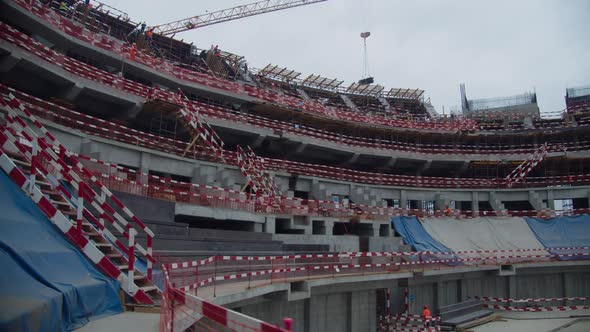 Protective Fences and Meshes for Builders Safety at Stadium