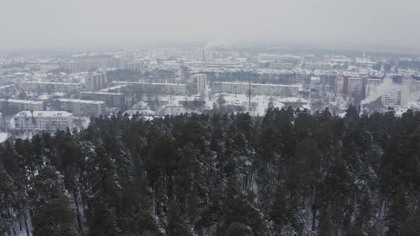 A Statement Shot of the Winter City After the Snowfall